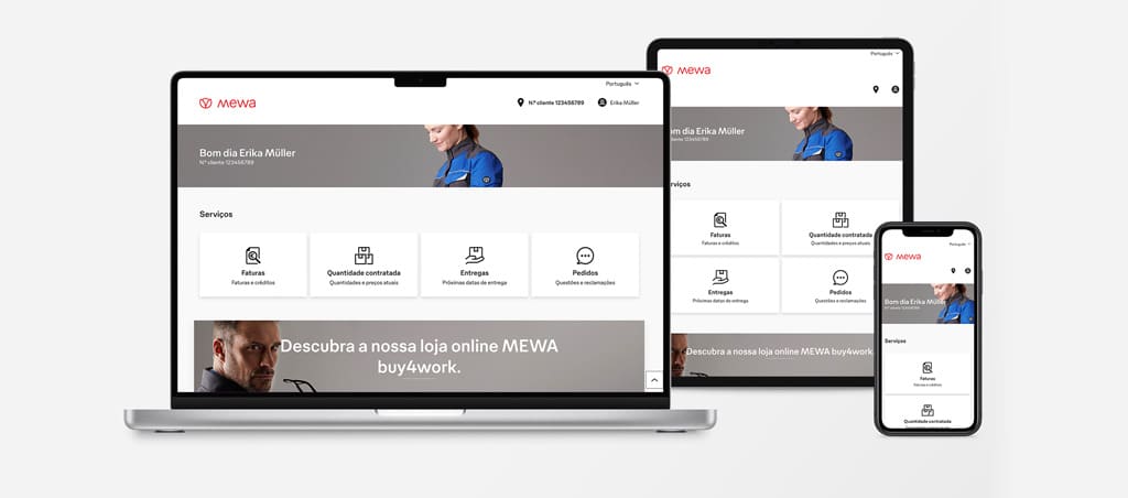 Portal de clientes Mewa disponível em toda a Europa
